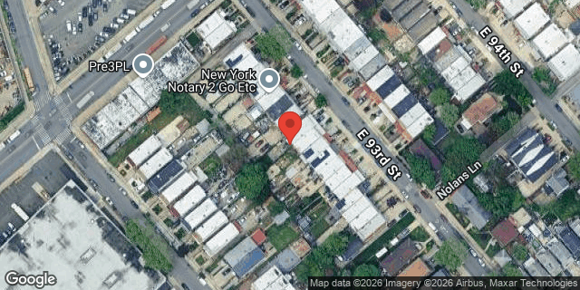 Aerial map of 876 EAST 93 STREET, Brooklyn