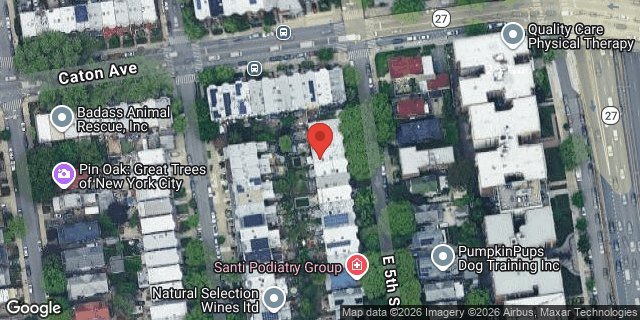 Aerial map of 216 EAST 5 STREET, Brooklyn