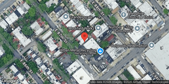 Aerial map of 249 EAST 87 STREET, Brooklyn