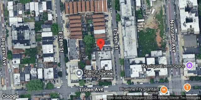 Aerial map of 32 EAST 29 STREET, Brooklyn