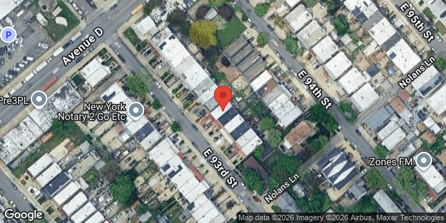 Aerial map of 879 EAST 93 STREET, Brooklyn