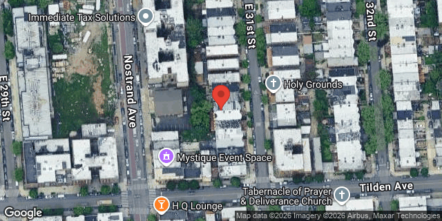 Aerial map of 138 EAST 31 STREET, Brooklyn