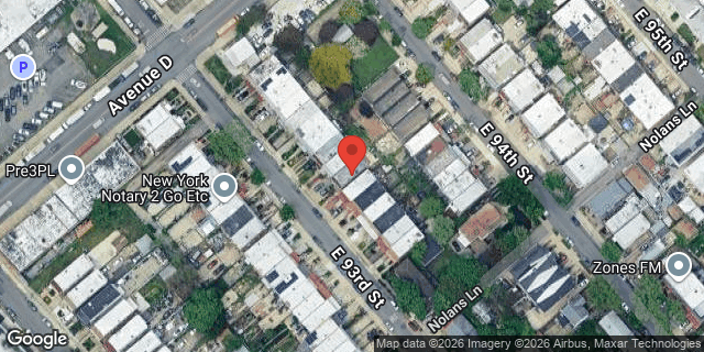 Aerial map of 875 EAST 93 STREET, Brooklyn