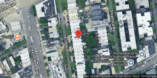 Aerial map of 35 EAST 10 STREET, Brooklyn