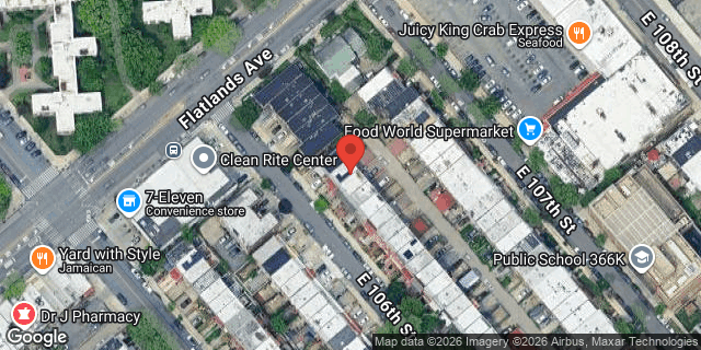 Aerial map of 921 EAST 106 STREET, Brooklyn