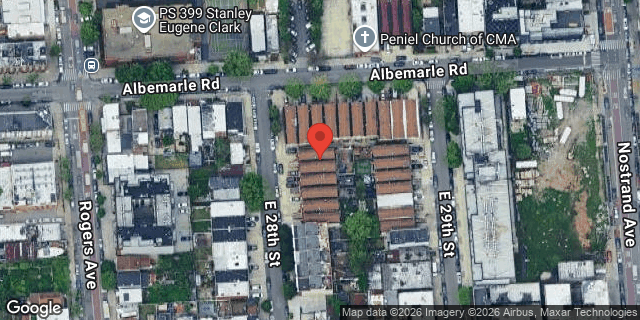 Aerial map of 65 EAST 28 STREET, Brooklyn