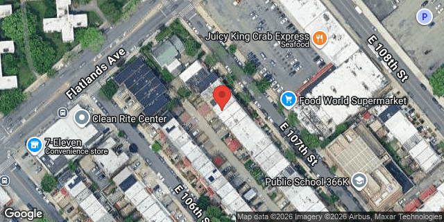 Aerial map of 928 EAST 107 STREET, Brooklyn