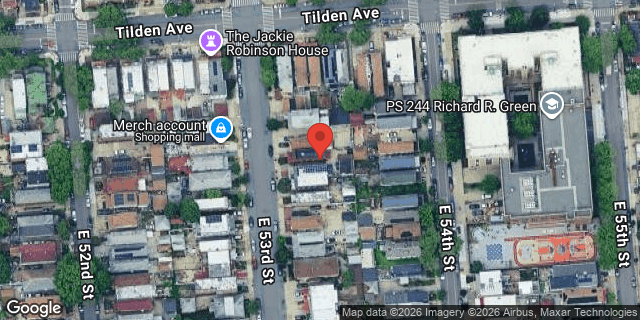 Aerial map of 485 EAST 53 STREET, Brooklyn