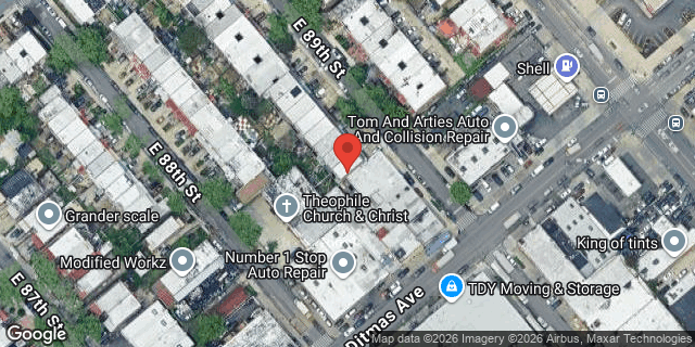 Aerial map of 254 EAST 89 STREET, Brooklyn