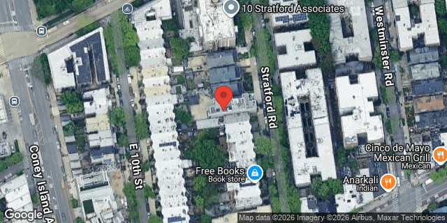 Aerial map of 38 STRATFORD ROAD, Brooklyn