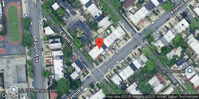 Aerial map of 8607 AVENUE B, Brooklyn