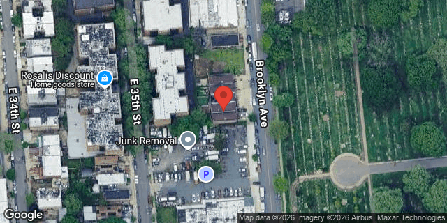 Aerial map of 1046 BROOKLYN AVENUE, Brooklyn
