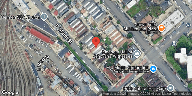 Aerial map of 653 EAST 102 STREET, Brooklyn