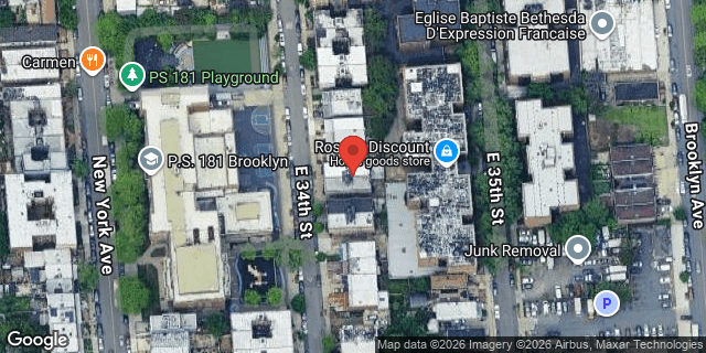 Aerial map of 353 EAST 34 STREET, Brooklyn