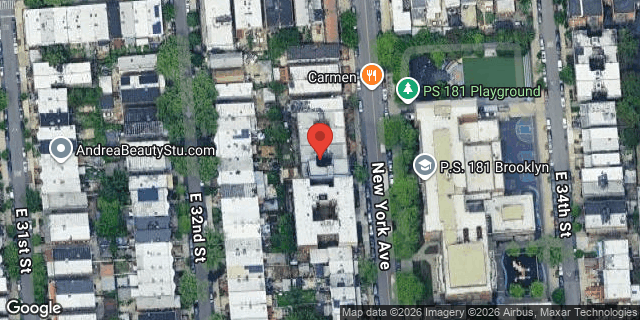 Aerial map of 1022 NEW YORK AVENUE, Brooklyn