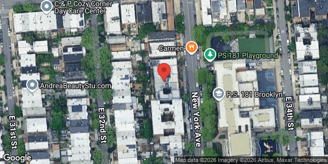Aerial map of 1020 NEW YORK AVENUE, Brooklyn