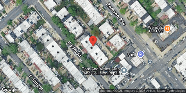 Aerial map of 245 EAST 89 STREET, Brooklyn