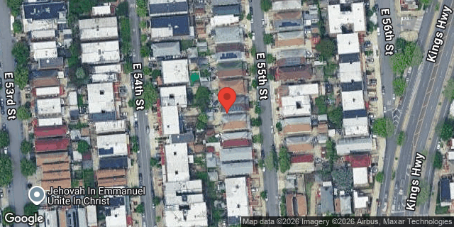 Aerial map of 352 EAST 55 STREET, Brooklyn