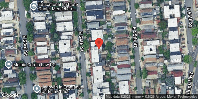 Aerial map of 387 EAST 54 STREET, Brooklyn
