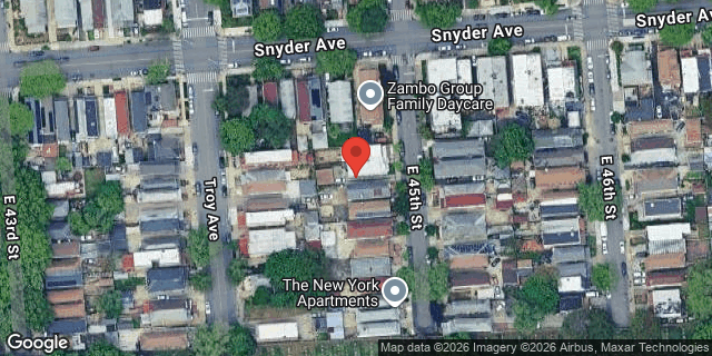 Aerial map of 494 EAST 45 STREET, Brooklyn
