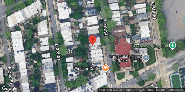 Aerial map of 126 EAST 4 STREET, Brooklyn