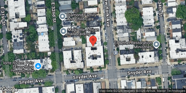 Aerial map of 978 NEW YORK AVENUE, Brooklyn