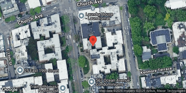 Aerial map of 543 OCEAN AVENUE, Brooklyn