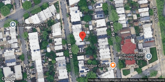Aerial map of 113 EAST 3 STREET, Brooklyn