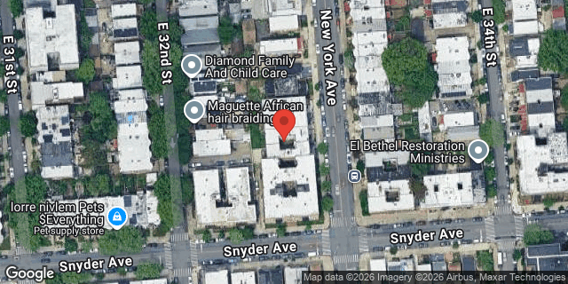 Aerial map of 974 NEW YORK AVENUE, Brooklyn