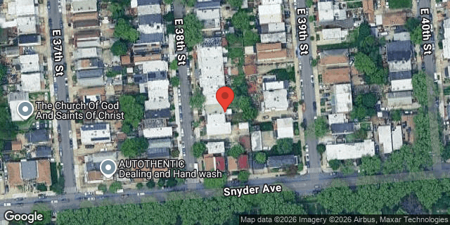 Aerial map of 299 EAST 38 STREET, Brooklyn
