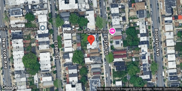 Aerial map of 210 EAST 35 STREET, Brooklyn