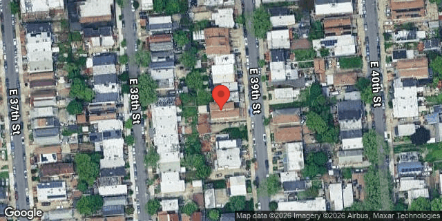 Aerial map of 286 EAST 39 STREET, Brooklyn