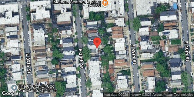 Aerial map of 275 EAST 38 STREET, Brooklyn