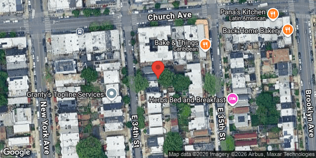 Aerial map of 261 EAST 34 STREET, Brooklyn