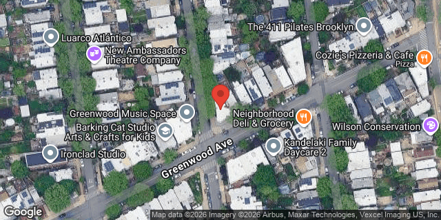 Aerial map of 303 GREENWOOD AVENUE, Brooklyn