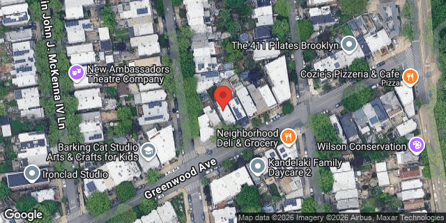 Aerial map of 309 GREENWOOD AVENUE, Brooklyn