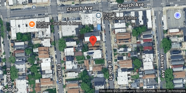 Aerial map of 198 EAST 40 STREET, Brooklyn
