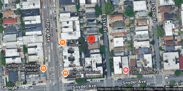 Aerial map of 448 EAST 51 STREET, Brooklyn