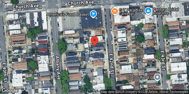Aerial map of 208 EAST 42 STREET, Brooklyn