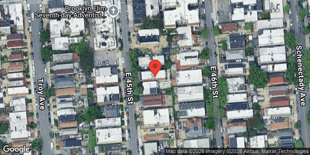 Aerial map of 447 EAST 45 STREET, Brooklyn
