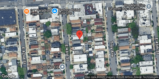 Aerial map of 205 EAST 43 STREET, Brooklyn
