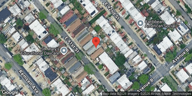 Aerial map of 673 EAST 91 STREET, Brooklyn