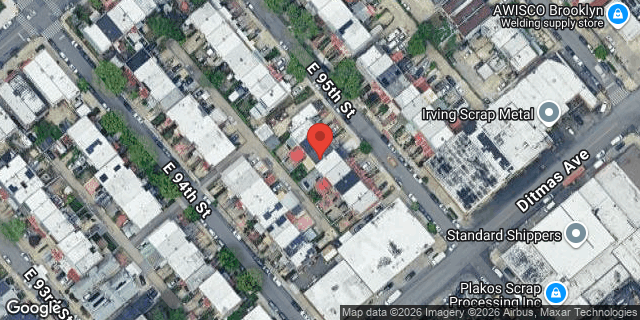 Aerial map of 728 EAST 95 STREET, Brooklyn