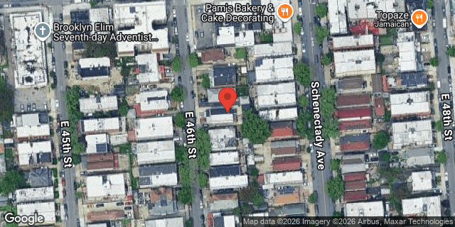 Aerial map of 445 EAST 46 STREET, Brooklyn