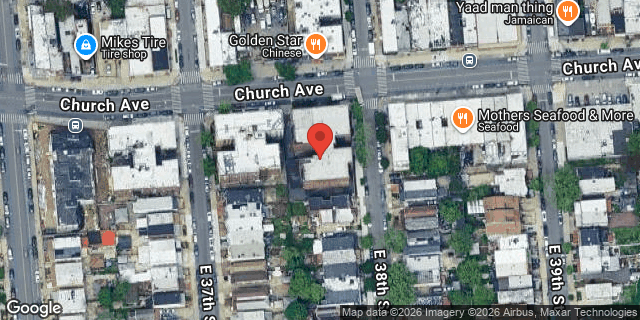 Aerial map of 250 EAST 38 STREET, Brooklyn