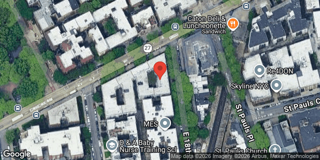 Aerial map of 1722 CATON AVENUE, Brooklyn