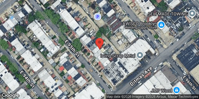 Aerial map of 729 EAST 95 STREET, Brooklyn