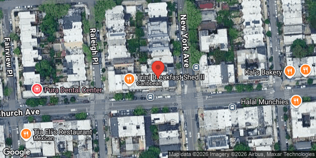 Aerial map of 3217 CHURCH AVENUE, Brooklyn