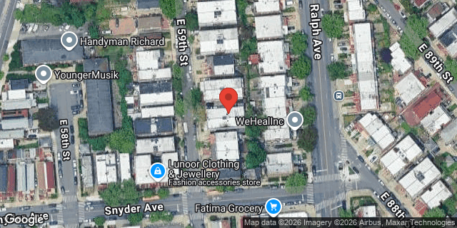 Aerial map of 127 EAST 59 STREET, Brooklyn