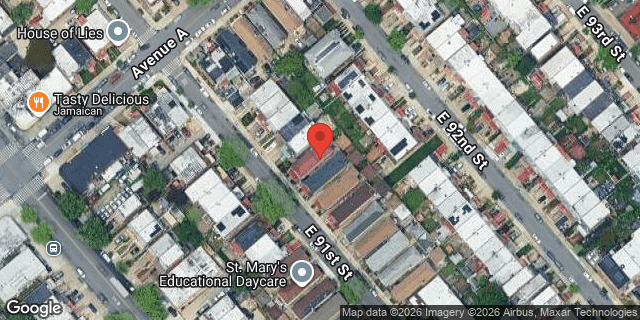 Aerial map of 649 EAST 91 STREET, Brooklyn